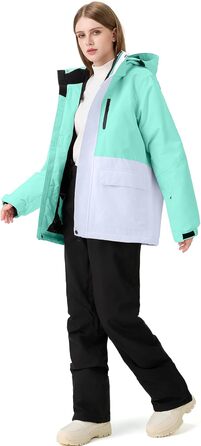Дитячий комплект лижного одягу Odiche: куртка та штани, водонепроникний, вітронепроникний, кольоровий принт, зелений, розмір S