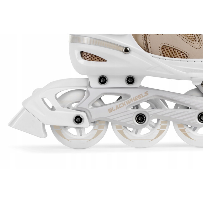 Роликові ковзани Blackwheels Flex Pro, регульовані, бежеві, розмір 34-37, колеса 80 мм, підшипники ABEC-7
