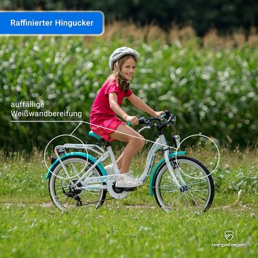 Дитяче велосипед Bergsteiger Atlantis 20, 24 дюйми, для дівчаток 6-11 років, Schaltung, динамо-ліхтар, рожевий