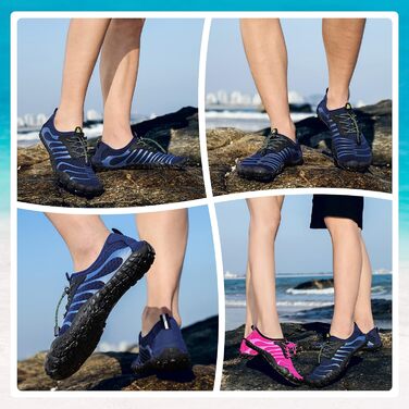 Шкарпетки для плавання та водних видів спорту: чоловічі та жіночі шкарпетки для пляжу, басейну та моря. Швидка сушка, дренажні отвори, унісекс, розміри 36-46 EU, колір блакитний