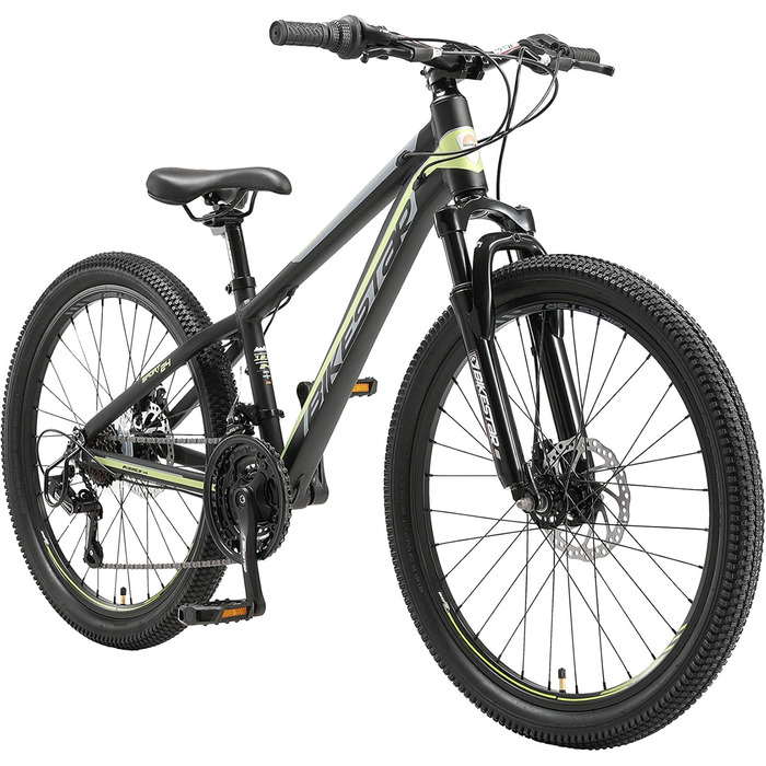 Дитячий гірський велосипед BIKESTAR 24 дюйми, алюмінієва рама, 21 швидкість Shimano, дискові гальма, для дітей від 9 років, синій