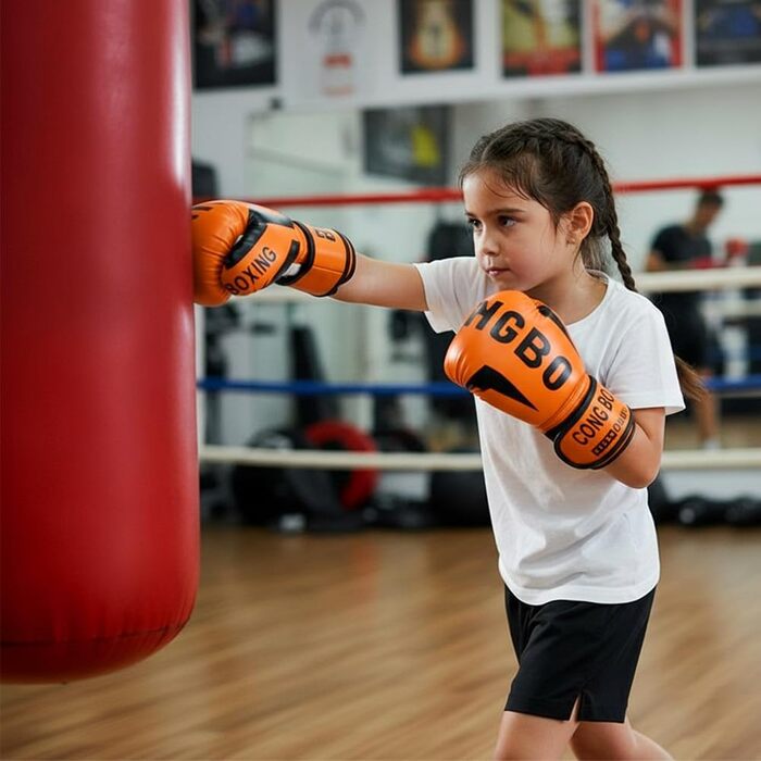Боксерські рукавички для дітей 6 oz, Orange - для тренувань та спарингу (3-12 років)