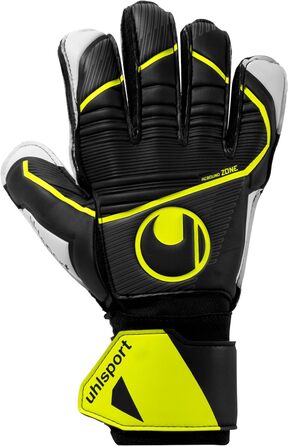 Дитячі та дорослі воротарські рукавички Uhlsport Soft Flex Frame Jr, розмір 8, чорний/жовтий неон