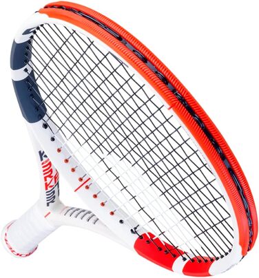 Тенісна ракетка Babolat Pure Strike 103 (3 покоління), натягнута, 16 г біла струна Babolat Syn Gut, середня натяжка, ручка 4 3/8