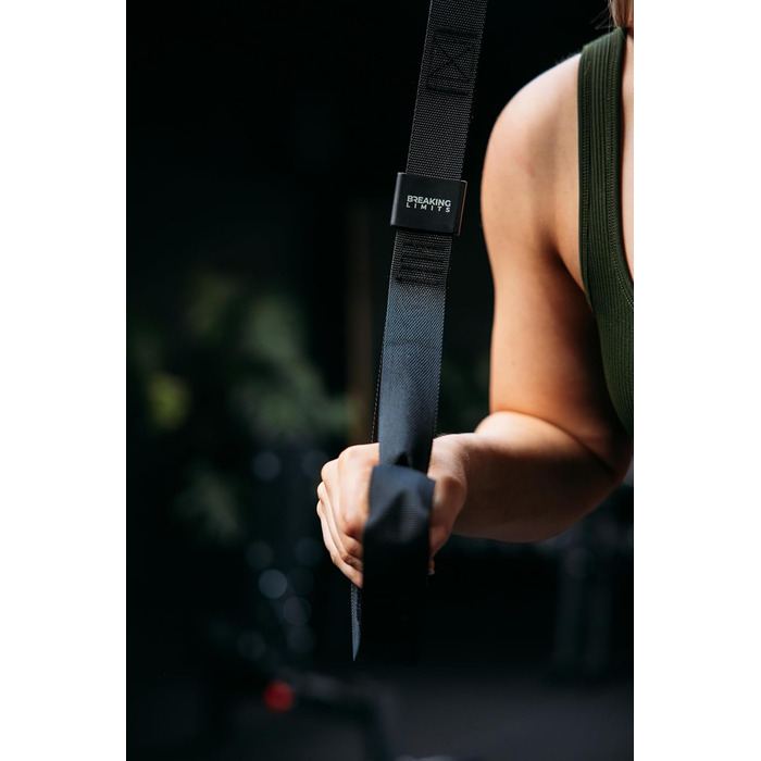 Слінг-тренер Breaking Limits для дому – тренажер для силових вправ – обладнання для силових тренувань – стрічки слінтренера для тренувань всього тіла – фітнес на відкритому повітрі – підвісний тренажер