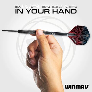 Дартсет WINMAU Solaris Pro зі сталевими вістрями, професійний набір для дартсу