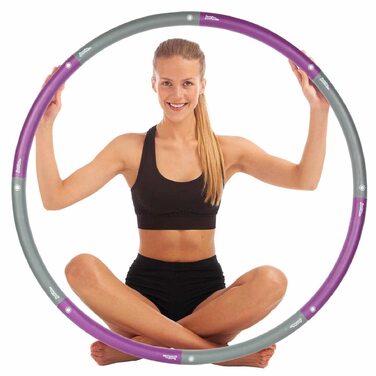 Hula Hoop для схуднення Just Be Violett 1.4 кг - обруч для фітнесу вдома та спортзалі, розбірний