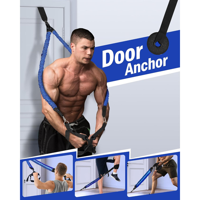 Набір еластичних стрічок для фітнесу та пілатесу з регульованою штангою, 20-360lbs, для дому