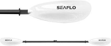 Seaflo весло з карбону, легке, регульоване 220-230 см, для каяка, SUP, каное, човна, чорне-біле