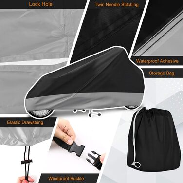 Водонепроникний чохол для вантажного велосипеда з оксфордської тканини 420D, гараж для велосипеда, захисна накидка для триколісного та одноколісного велосипеда