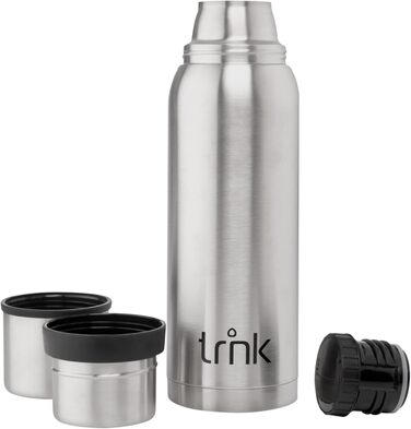 Термос trnk Outdoor Arktis 2, нержавіюча сталь, 1200 мл, BPA-free, 32 год гарячий, кришка з 2 чашками, для походів, можна мити в посудомийці