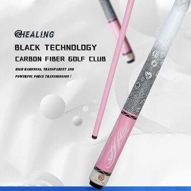 Професійний бильрд для жінок у рожевому кольорі, з шкіряною та карбоновою ручкою, діаметр кінчика 12,4 мм, для аматорів та професіоналів