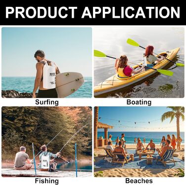 Водонепроникна сумка Uncle Paul 2L - мішки для зберігання, 5L (1.1 гал), білі