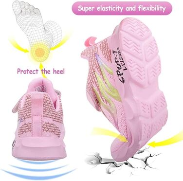 Дитячі кросівки Kinder: спортивні, легкі, дихаючі, для бігу та занять спортом (28 EU, Cx6888 Рожевий)