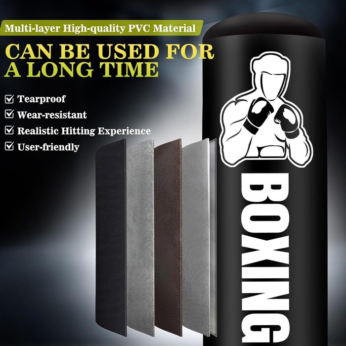 Надувний боксерський мішок для дорослих, стоячий боксерський мішок, самостійний мішок для кікбоксингу, обладнання для тренувань MMA, Муай Тай, фітнесу, ударної сили, стиль A