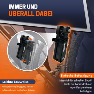 Складане велозамк з кодовим замком - надійний захист вашого велосипеда. Міцний замок з вуглецевої сталі, висока безпека та зручна підставка. Оригінальна модель.