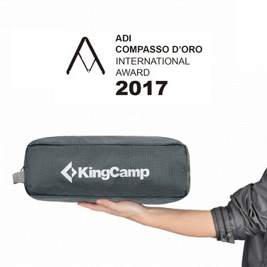 Ліжко кемпінгове KingCamp складане, ультралегке, портативне для дорослих – сіре (bm)