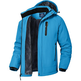 Чоловіча куртка для сноубордингу та лижного спорту Rdruko, водонепроникна, з утеплювачем, флісова капюшон, блакитна