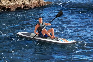 Надувна SUP-дошка Bestway Hydro-Force White Cap з сидінням, 305x84x12 см, комплект для веслування