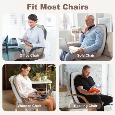 Масажне сидіння Snailax з підігрівом та вібрацією: 10 моторів, для спини та шиї, для дому та офісу, Бежевий