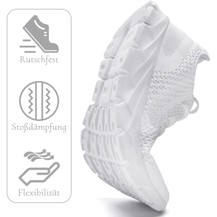 Чоловічі кросівки для бігу та фітнесу, спортивні, повсякденні, білі (48 EU)