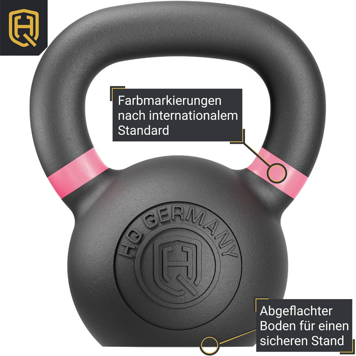 Гиря HQ Germany порошкове покриття, цільнолита, 8 кг, стартовий набір, ±2% вага