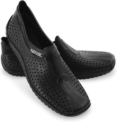 Seac SoftGummischuhe: унісекс, для плавання, пляжу, басейну та відпочинку (45/46 EU, чорний)