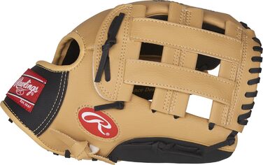 Дитяча бейсбольна рукавичка Rawlings Players Series для T-Ball, правша, 29,2 см (9-11,5''), 7–9 років, верблюжий/чорний