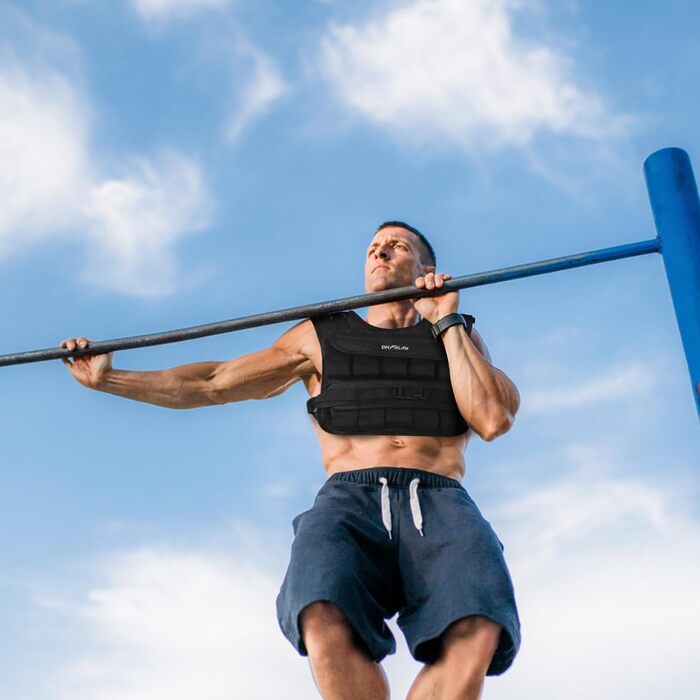 Вага для тренувань DH FitLife, 20 кг, регульована, для розвитку м'язів та силових тренувань, жіноча/чоловіча, чорна