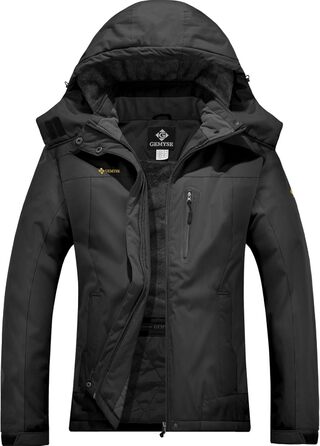 Жіноча лижна куртка GEMYSE: водонепроникна, вітронепроникна, з флісовою підкладкою, для активного відпочинку на снігу (M, сірий)