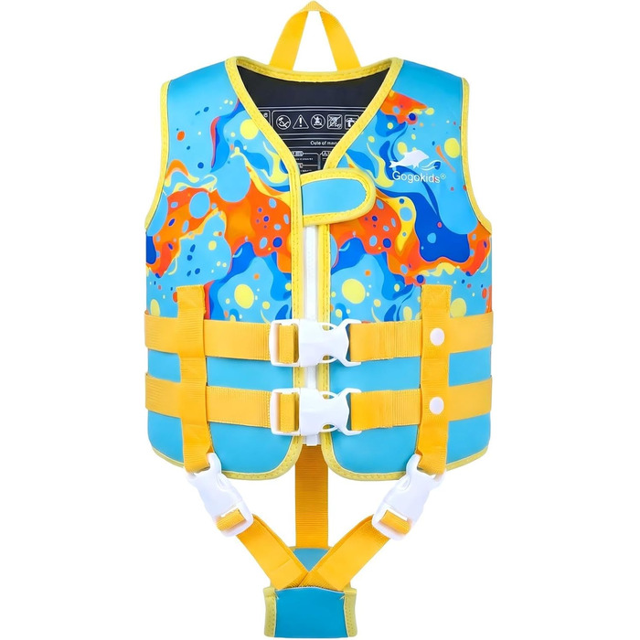 Дитячий жилет для плавання Gogokids для малюків 1-5 років (15-30 кг), блакитний