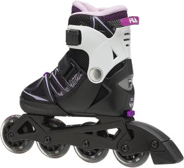 Роликові ковзани Fila X-one Girl - чорний/рожевий/магента, регульовані, розміри 35-38