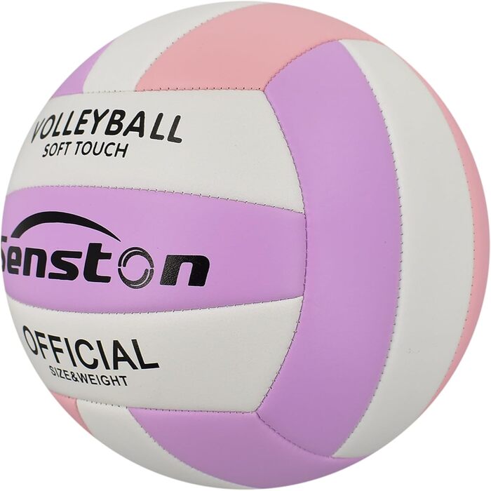 Волейбольний м'яч Senston, розмір 5, вологостійкий, з помпою, для пляжу та басейну, Mauve