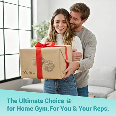 Набір гантелей Yoleo регульовані 2/4 шт. для дому, 2 кг, 3 кг, 4 кг, 5 кг, з м'яким TPU-покриттям, для тренувань всього тіла (блакитні)