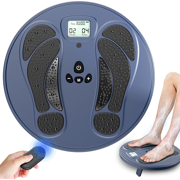 Електричний масажер для ніг та стегон Dancespot Medic - покращує кровообіг, знімає біль, EMS, перезаряджається, блакитний