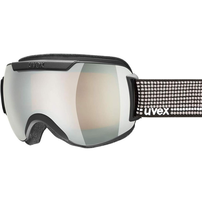 Гірськолижна маска Uvex Downhill 2000 чорна з подвійною лінзою litemirror silver S3
