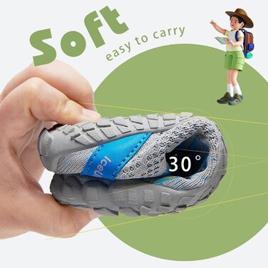 Дитячі шкарпетки-капці IceUnicorn для плавання та прогулянок, дихаючі, для хлопчиків та дівчаток, розмір 30 EU, темно-синій