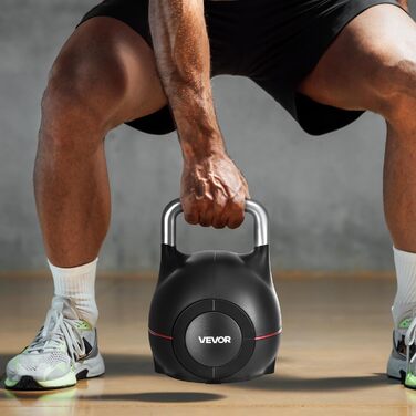 Куркова гантель VEVOR, регульована, 7 рівнів ваги, алюмінієвий корпус, ABS, для силових вправ, тренування всього тіла та кросфіт, 20 кг