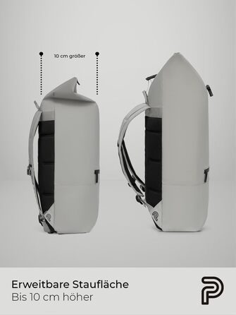 Рюкзак Pactastic Rolltop 70 л, водостійкий, для ноутбука, розширюваний, веганський матеріал, ручна поклажа