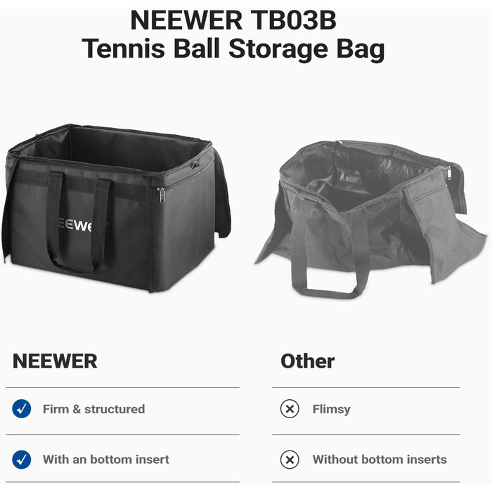 Корзина для збору м'ячів Neewer для тенісу та піклболу, сумка для тренувань TB03B