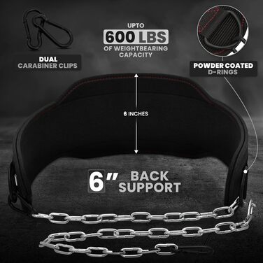 Планка для важкої атлетики RDX 15,2 см з ланцюгом 40 см: важке тренування, пауерліфтинг, бодібілдинг