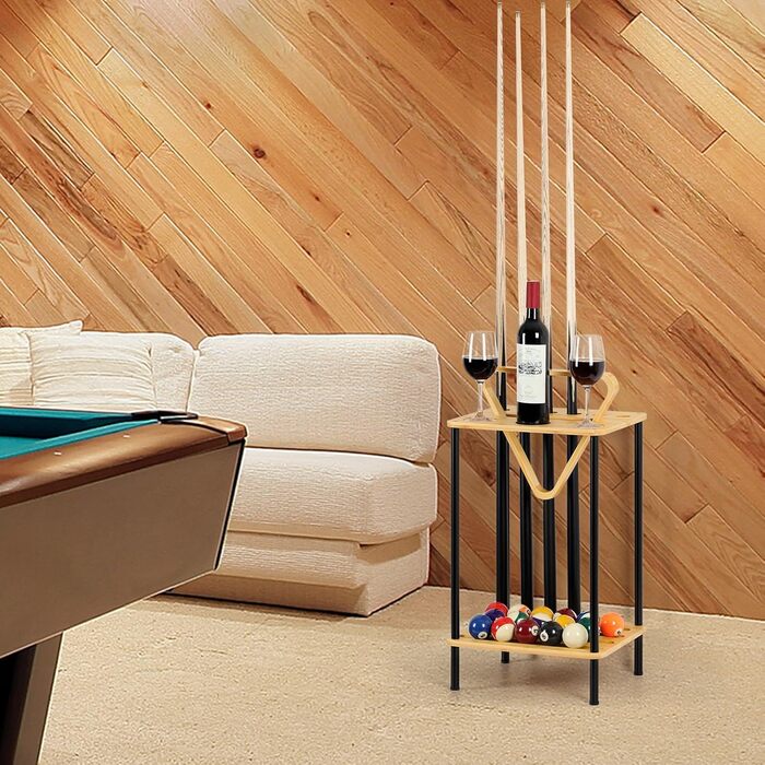 Стійка для більярдних київ на 6 київ Boden, бамбук, натуральний бамбук, для клубу та ігрової кімнати