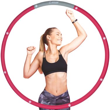 Обруч хулахуп Fitleap для фітнесу та масажу, 8 секцій, знімний, для дорослих та дітей (Рожевий)