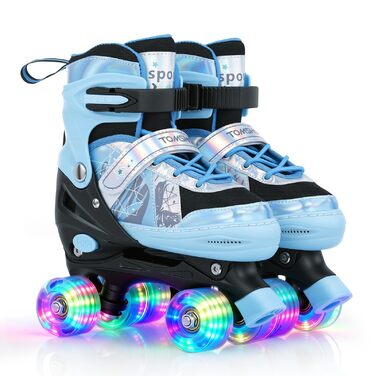 Роликові ковзани TOMSHOO для дітей, регульовані, для дівчаток та хлопчиків, підходять для початківців, зручні та дихаючі, ідеальні для подарунка на Новий рік або день народження