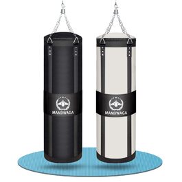 Боксерський мішок Canvas Boxsack для дорослих, 120 см, невикористаний, міцний, вантажопідйомність до 80 кг, білий