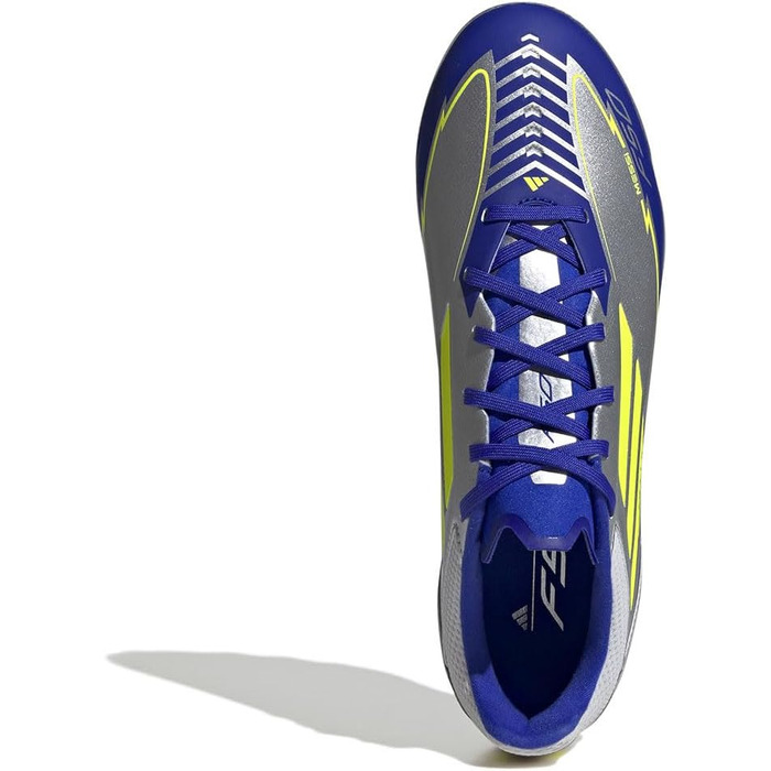 Бутси футбольні adidas F50 League Unisex для штучного покриття, 47 1/3 EU, сріблястий/сонячно-жовтий/блакитний
