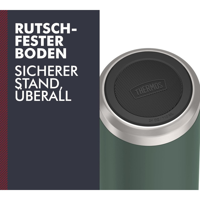 Термос-бутилка Thermos ICON 710 мл зелена, ізольована, з нержавіючої сталі, збереження температури 18 годин гаряче / 24 години холодне, герметична, BPA-free, підходить для посудомийної машини