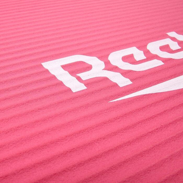 Reebok килимок для фітнесу 10 мм рожевий – нековзкий гімнастичний килимок з натурального каучуку, для йоги, тренувань та домашнього спорту