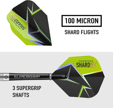 Дротики Harrows Shard 90% вольфрамові сталеві, 23 г
