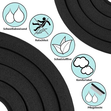 Йога мат ALPIDEX Extra Dick 1,5 см: неслизька фітнес-мат для йоги, пілатесу, гімнастики, HIIT, фізіотерапії та тренувань. Чорний, 190 x 100 x 1.5 см. З електронною книгою. Без фталатів.